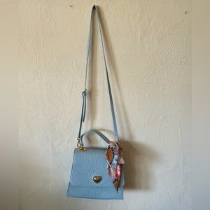 NWOT Betsy Johnson Blue Crossbody Bag w/ Scarf